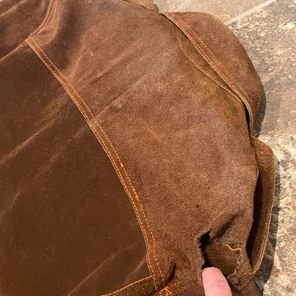 Vtg El Toro Bravo Jacket Mens 42 Brown Suede Split Cowhide Western Rodeo - Picture 7 of 7